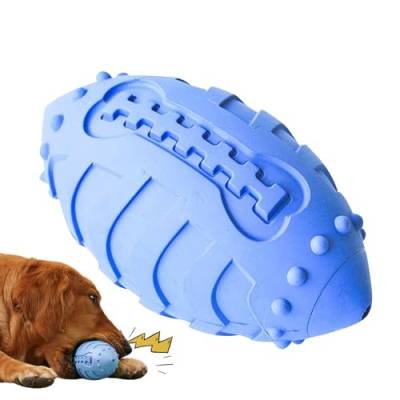 AALLYN Hundebälle aus Gummi, Quietschender Gummi-Kaufußball, Leicht zu reinigender, langlebiger interaktiver Kaufußball für Apportier- und Outdoor-Spiele von AALLYN