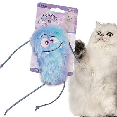 AALLYN Katzen-Plüsch-Kauspielzeug,Niedliches Cartoon-Katze-Plüschtier - Kätzchen-Beißspielzeug für Spaß und gesundes Kauen, Kätzchenzubehör von AALLYN
