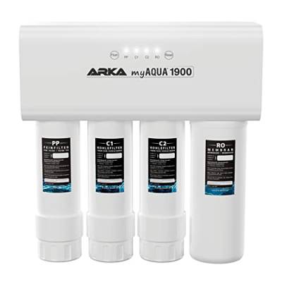 ARKA myAQUA 1900 Umkehrosmoseanlage 1900 L/Tag - Wasserfilter & Enthärtungsanlage, entfernt bis zu 99% Salze, Schadstoffe & Bakterien - Für Aquarien & Haushalt von ARKA