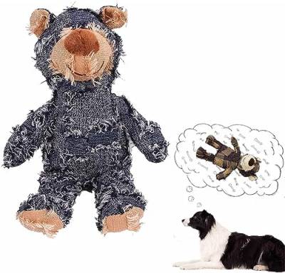 ARTSIM Extremebear Dog Companion for Heavy Chewers, Extreme Bear Dog Toy Large Dogs, Hund Plüschtiere Kauspielzeug, Quietschendes Hundespielzeug (L,Blau) von ARTSIM