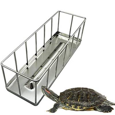 AZXAZ Turtle Feeder Edelstahl Futternapf für Reptilien Dish Feeder für Schildkröte Half Water Turtle Einfach zu säubern von AZXAZ