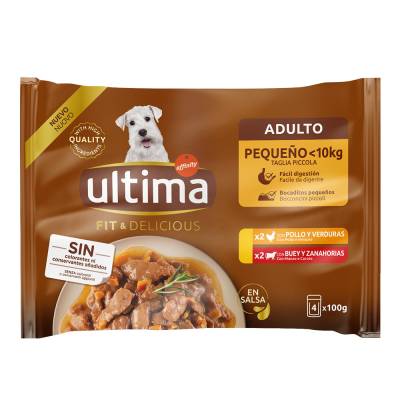 Ultima Fit & Delicious Mini Hund Adult 44 x 100 g - Huhn & Rind von Affinity Ultima
