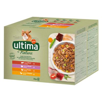 Ultima Nature  - 96 x 85 g Fleischvariation (Rind, Truthahn, Huhn, Geflügel) von Affinity Ultima