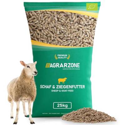 Agrarzone Bio Schaffutter Ziegenfutter Pellets 25 kg - Nährstoffreiches Futter für Schafe & Ziegen - AMA-Gütesiegel Zertifiziert - Kraftfutter & Schafmüsli von Agrarzone