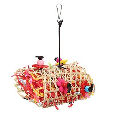 Bambus-Papierspielzeug für Papageien, Gewebte Bambusmaterialien, um Langeweile bei Vögeln zu Reduzieren, Papageien-Kauspielzeug Zum Aufhängen für Vögel von Airshi