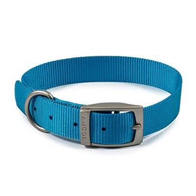 Ancol Viva Halsband, leicht, mit Schnalle, Größe 5, passend für 39–48 cm, wetterfest, Blau von Ancol