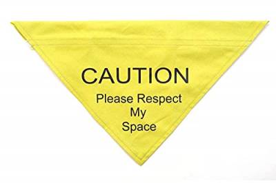 Ancol Respect My Space Warnhalstuch für Hunde, Größe S/M, Gelb von Ancol
