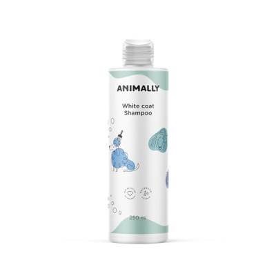 Animally Tierisches Weißes Fell Shampoo. Weißes Fell Shampoo. Shampoo für Hunde und Katzen. Veganes und sulfatfreies Shampoo. 250ML von Animally