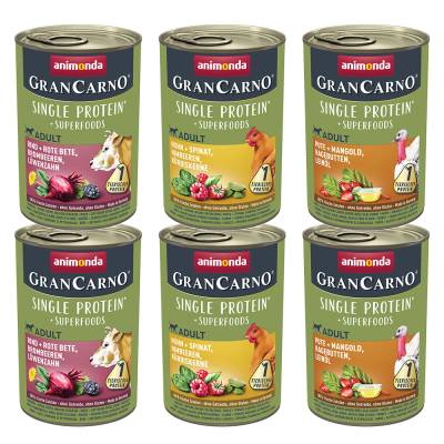 animonda GranCarno Adult Superfoods Mixpaket - 6 x 400 g von Animonda GranCarno