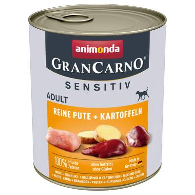 Spapaket animonda GranCarno Adult Sensitive 24 x 800 g - Reine Pute & Kartoffeln von Animonda GranCarno