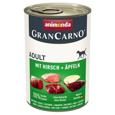 Sparpaket animonda GranCarno Original 12 x 400 g - Hirsch & Äpfel von Animonda GranCarno