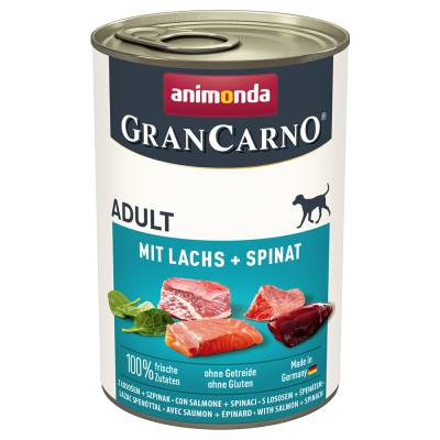 Sparpaket animonda GranCarno Original 12 x 400 g - Lachs & Spinat von Animonda GranCarno