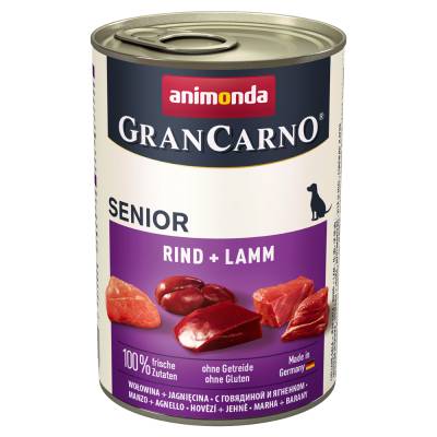 Sparpaket animonda GranCarno Original 24 x 400 g - Senior: Rind & Lamm von Animonda GranCarno