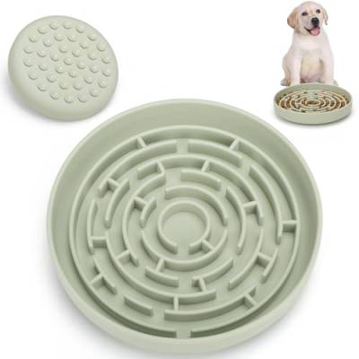 Anipaw Slow Feeder Hundenäpfe Silikon Labyrinth Futter Saugnapf Futterspender Hund Puzzle Leckmatte zum Verlangsamen des Fressens für große, mittelgroße und kleine Hunderassen von Anipaw
