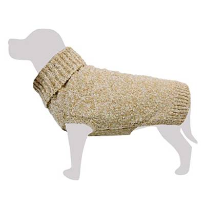 Braun meliert Strickpullover - S / 25 cm - Hundebekleidung - Hilft, sie vor Kälte zu schützen - Zubehör für Haustiere - Mäntel, Sweatshirts, Pullover, Westen, Jacken, Pullover, wasserdicht und mehr von Arquivet