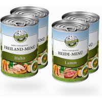 Bellfor Starter-Paket Hundefutter Nass mit Huhn und Lamm - Getreidefrei - Freiland-Menü + Heide-Menü von Bellfor
