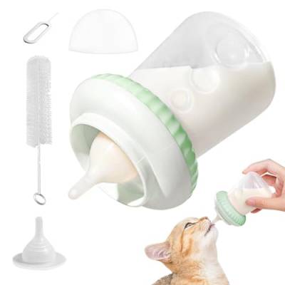 Bexdug Kätzchenflaschen zum Stillen,Kätzchen-Stillflasche - Kätzchen-Futterflasche | Abnehmbare, leicht zu reinigende Welpenflaschen aus Silikon für Waschbären und Haustiere im Alter von 0–45 Tagen von Bexdug