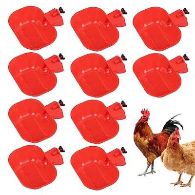 Bexdug Wasserspender für Hühner, Trinknapf für Geflügel | Geflügeltrinknapf und Wasserbecher | Automatischer Wasser- und Geflügelfutterspender für Wassernäpfe für Hühner, Truthähne und Hasen von Bexdug
