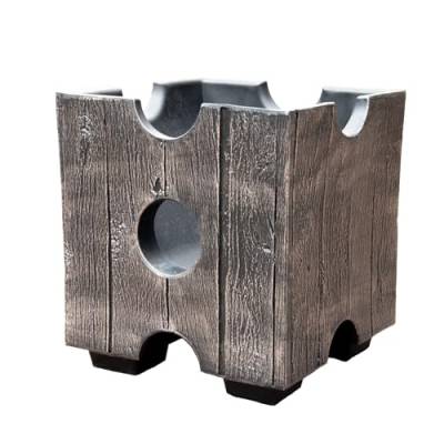 Brama West Cavaletti Block Pferd - Stangenhalter - aus Kunststoff in Holzoptik - Hindernissblock Jumpingblock - 1 Stück von Brama West