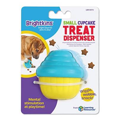 Brightkins Small Cupcake Treat Dispenser Leckerli-Puzzle für Haustiere, interaktives Hundespielzeug, Leckerli-Spender, interaktives Spiel mit langsamer Fütterung, Hundespielzeug für kleine Hunde von Brightkins