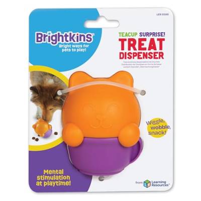 Brightkins Kitty-Teetasse Leckerli-Spender, Leckerli-Spender Hundespiel, interaktives Hundespiel für Langeweile, stimulierendes Gehirnspiel, Hundegeschenke, Hundespiel zum Geburtstag von Brightkins