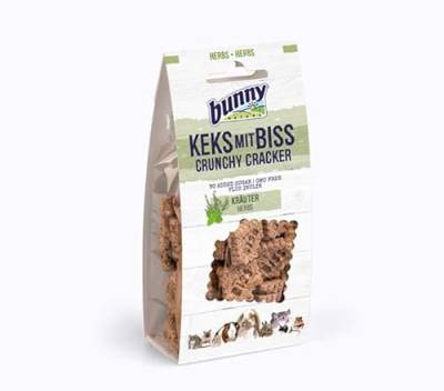 Bunny Nature Keks mit Biss - Kräuter | 50 g | Ergänzungsfuttermittel für Zwergkaninchen und Nagetiere | Ohne Zucker, Zusatzstoffe oder Farbstoffe | Mit wertvollem Inulin von Bunny