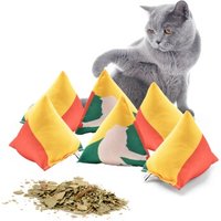 Canadian Cat Company Catnipspielzeug 6x Schmusepyramide Reggae 3-Color von Canadian Cat Company