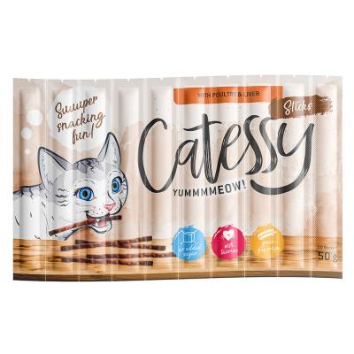 Sparpaket Catessy Sticks 150 x 5 g - mit Geflügel & Leber von Catessy