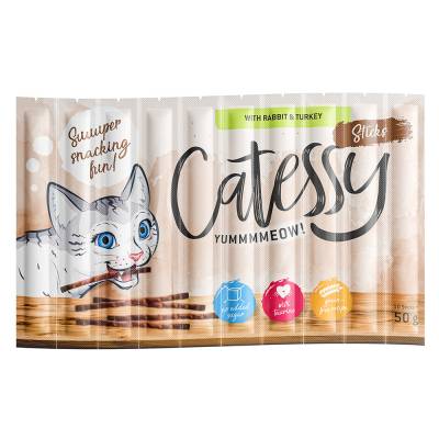Sparpaket Catessy Sticks 150 x 5 g - mit Kaninchen & Pute von Catessy