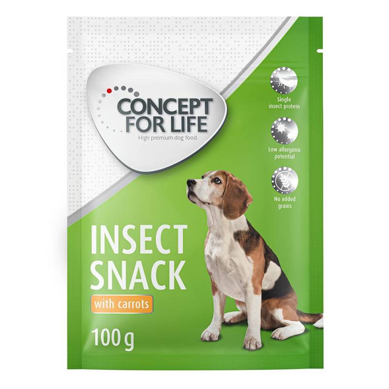 Concept for Life Insect Snack mit Karotte  - Sparpaket: 3 x 100 g von Concept for Life