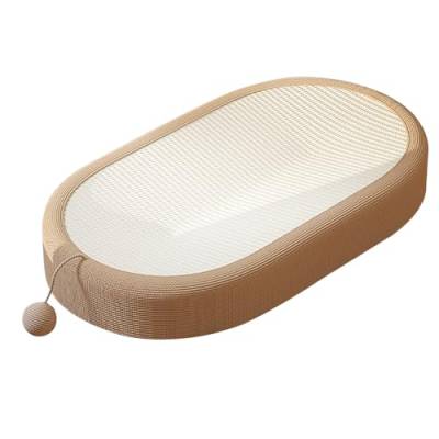 Cat Scratch Pad Bowl, Cat Scratcher Bed Sisal Kratzfestigkeit Erhöhte Sicherheit für den Innenbereich (Ohne Ohr, einfarbig) von DAUZ