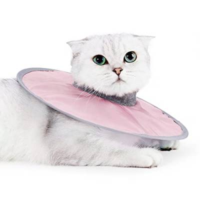 DONGKER Katzen-Genesungshalsband, Haustier-Schutzkragen für Welpen, Katzen nach Operationen, E-Halsband für Katzen, Kätzchen, verhindert das Lecken von Wunden von DONGKER
