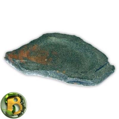 Dragon - Wasserschale - Futternapf - Felsschale flach Sand Stone 100 ml, BTH 19x16x2 cm von Dragon