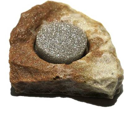 Dragon - Wasserschale - Futternapf - Felsschale Mini Mini ca.10ml Sand Stone mit Schwamm - BTH 6x6x2 cm von Dragon