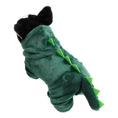 Dyeulget Dinosaurier-Hunde-Kapuzenpullover | Katzen- und Hundekleidung – atmungsaktives Weihnachts-Halloween-Kostüm für kleine Welpen, Hunde, Katzen von Dyeulget