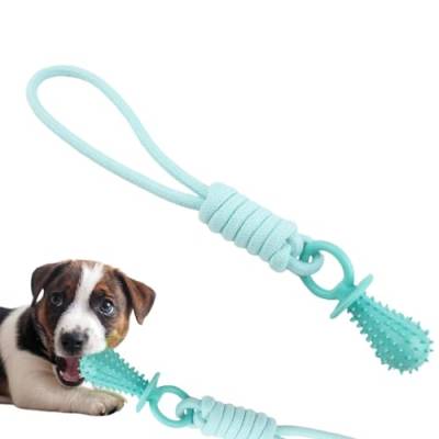 Dyeulget Dog Chew Rope - Interaktives Welpenkauspielzeug Hund Zerrspielzeug | Unzerstörbares Outdoor-Hundespielzeug, Hundekauspielzeug mit Silikonball für Training und Zahnreinigung von Dyeulget