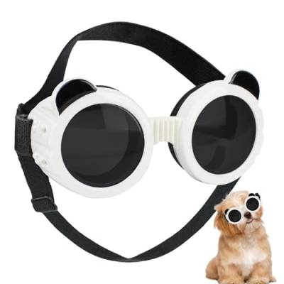 Dyeulget Haustierbrille, Anti-UV-Schutzbrille, winddicht und UV-Schutz, für mittelgroße und kleine Hunde von Dyeulget