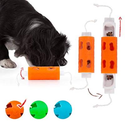 Edupet 06021AC Hundespielzeug, Dog'n'Roll, Intelligenzspielzeug für kleine Hunde, Leckerli-Spender, 10 cm, Orange von Edupet