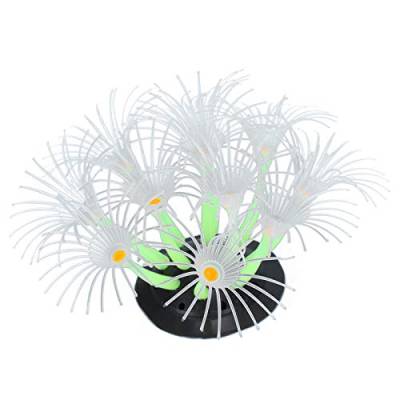 EVTSCAN Silikonkorallen Pflanzendekorationen, künstliche Sonnenblumenkorallen Silikonsimulation Wasserpflanze Aquarium Aquarium Dekoration(Gelb) von EVTSCAN