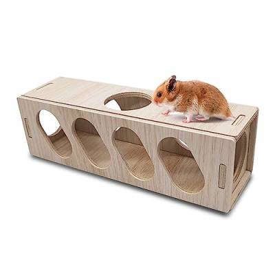 Eyksta Hamster Tunnel Living Röhrentunnel Hamster Spielzeug Hamster Versteck aus Holz, 25 x 9 x 9 cm von Eyksta