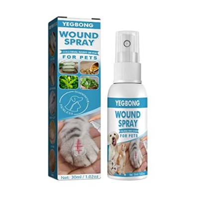 FENOHREFE Haut- und Wundpflege für Haustiere, entfernt zur Förderung der Heilung und Linderung von Juckreiz, für Hunde, Katzen, 28 ml, Sprühflasche, Haustier-Wundspray für Katzen und Hunde von FENOHREFE