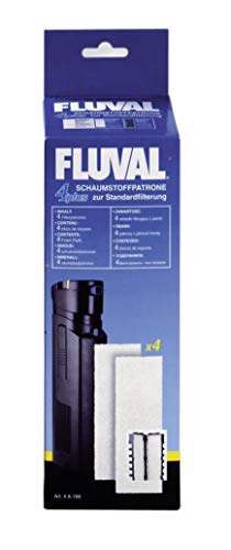 Fluval Schaumstoffpatrone, zur Standardfilterung für den Fluval 4+ Innenfilter, 4er Pack von Fluval