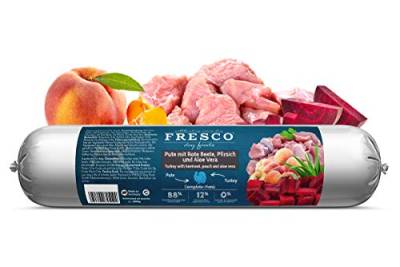 Fresco Barf-Wurst Pute mit Rote Beete, Pfirsich & Aloe Vera von Fresco Dog