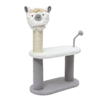 Kratzbaum Haustier Katzenklettergerüst Alpakaform mit lustigem Katzenball Kleiner und mittelgroßer Katzenkratzbaum (Color : C) von GRFIT