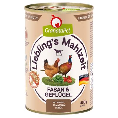 GranataPet Liebling's Mahlzeit 6 x 400 g - Fasan & Geflügel von Granatapet