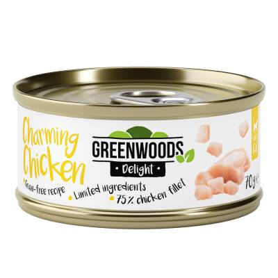 Greenwoods Delight Hühnerfilet - Sparpaket: 24 x 70 g von Greenwoods