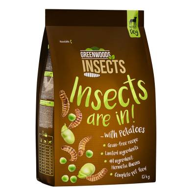 Greenwoods Insects Insekten mit Kartoffeln, Erbsen und Favabohnen 1,5 kg von Greenwoods