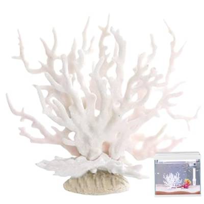 HEKARBAMILL Korallendekor, künstliche Korallenriff Dekor, 6.7x2.6 '' Fake Coral Ornament, dekorative lebensee Korallenskulptur Strandzimmerdekor, weiß von HEKARBAMILL