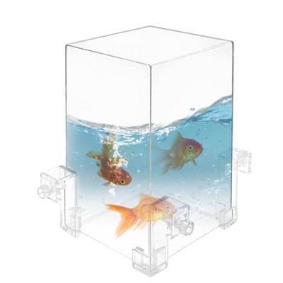 Unterdruckfischtanks mit 3 Schnappschüssen 4pcs/festgelegte Acrylfischtanks Klar Fisch Aquarium Wasser Aquarium Tank Fischtank Haustiergegenstände von HEKARBAMILL