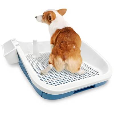 Hamiledyi Pet Training Tray with Wall Column Portable Puppy Potty Training Pee Pads Holder Removable Mesh Dog Litter Box for Dogs Pets von Hamiledyi